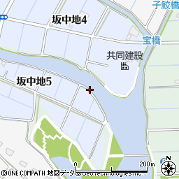 愛知県弥富市坂中地町（中川原）周辺の地図