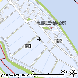 愛知県海部郡蟹江町南周辺の地図