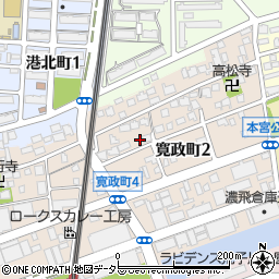 愛知県名古屋市港区寛政町3丁目12周辺の地図