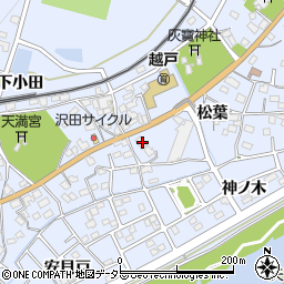 愛知県豊田市越戸町松葉87周辺の地図