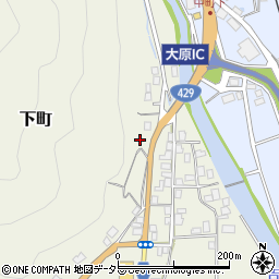 岡山県美作市下町周辺の地図