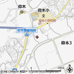 滋賀県大津市仰木周辺の地図