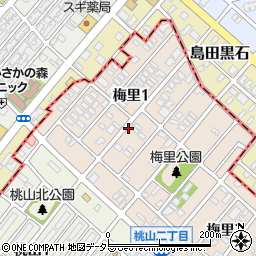 〒458-0001 愛知県名古屋市緑区梅里の地図