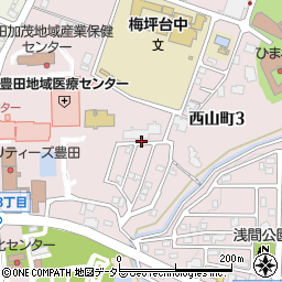 愛知県豊田市西山町周辺の地図