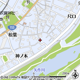 愛知県豊田市越戸町松葉70周辺の地図