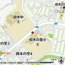 仰木の里小学校前周辺の地図