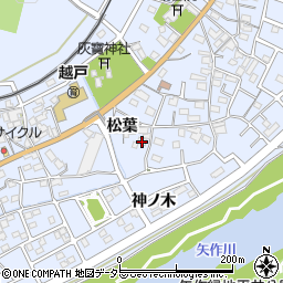 愛知県豊田市越戸町松葉76周辺の地図
