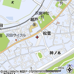 愛知県豊田市越戸町松葉85周辺の地図