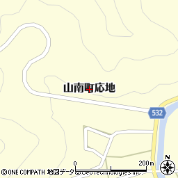 兵庫県丹波市山南町応地周辺の地図