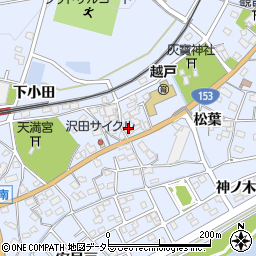愛知県豊田市越戸町松葉102周辺の地図
