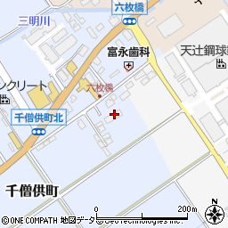 滋賀県近江八幡市千僧供町581周辺の地図