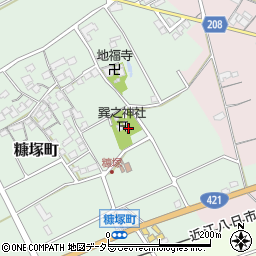 滋賀県東近江市糠塚町825周辺の地図