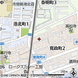 愛知県名古屋市港区寛政町3丁目4周辺の地図