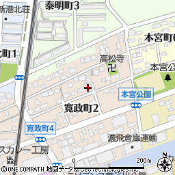 愛知県名古屋市港区寛政町2丁目11周辺の地図