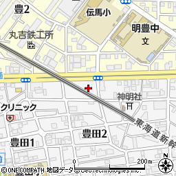 セブンイレブン名古屋豊田２丁目店周辺の地図