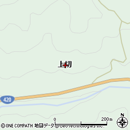 愛知県豊田市東大見町上切周辺の地図