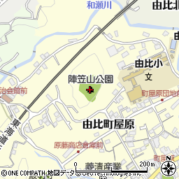 陣笠山公園トイレ周辺の地図