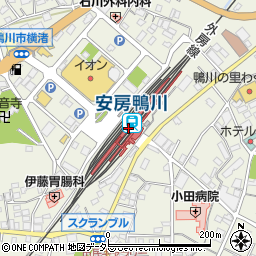 安房鴨川駅周辺の地図