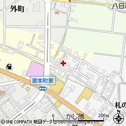 滋賀県東近江市八日市東本町15-2周辺の地図