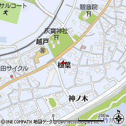 愛知県豊田市越戸町松葉周辺の地図