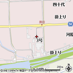 京都府南丹市園部町黒田周辺の地図