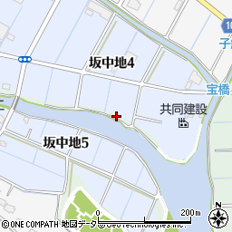 愛知県弥富市坂中地町（南畔田）周辺の地図