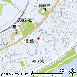 愛知県豊田市越戸町松葉57周辺の地図