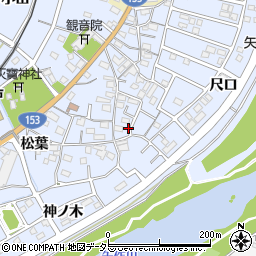 愛知県豊田市越戸町松葉67周辺の地図
