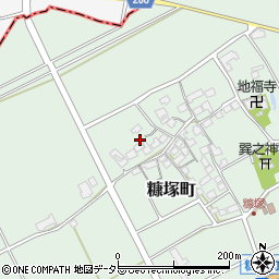 滋賀県東近江市糠塚町230周辺の地図