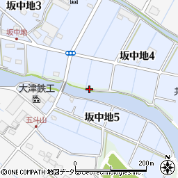 愛知県弥富市坂中地町大崎周辺の地図
