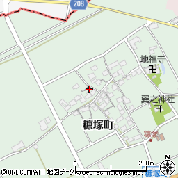 滋賀県東近江市糠塚町233周辺の地図