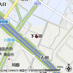 愛知県みよし市莇生町下石田周辺の地図
