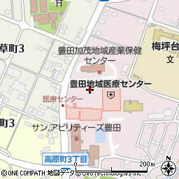 豊田地域看護専門学校周辺の地図