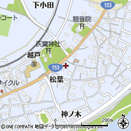 愛知県豊田市越戸町松葉51周辺の地図