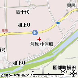 京都府南丹市園部町黒田河原周辺の地図