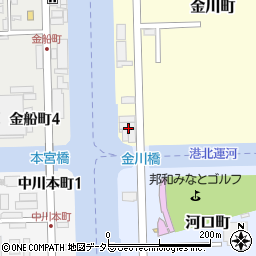 名線鋼業株式会社　金川町倉庫事務所周辺の地図