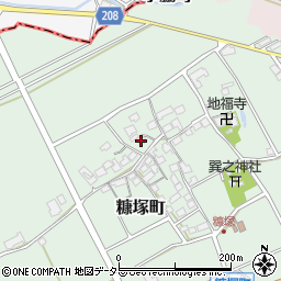 滋賀県東近江市糠塚町203周辺の地図