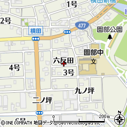 京都府南丹市園部町横田六反田周辺の地図