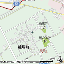 滋賀県東近江市糠塚町1302周辺の地図