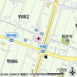 愛知県弥富市竹田2丁目110周辺の地図