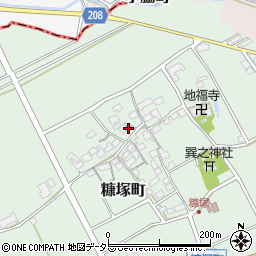 滋賀県東近江市糠塚町周辺の地図