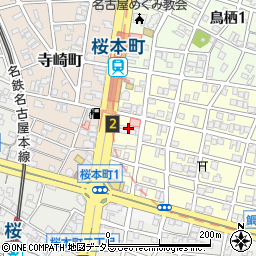 名古屋市役所交通局　地下鉄桜通線桜本町駅周辺の地図