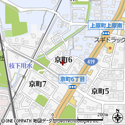 愛知県豊田市京町6丁目周辺の地図