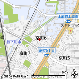 愛知県豊田市京町6丁目16周辺の地図