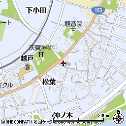 愛知県豊田市越戸町松葉46周辺の地図