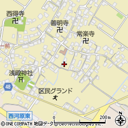 滋賀県野洲市比留田54周辺の地図