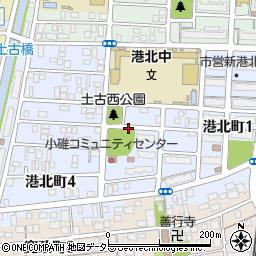 愛知県名古屋市港区港北町周辺の地図