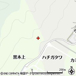 愛知県豊田市則定町黒木上周辺の地図