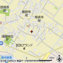 滋賀県野洲市比留田55-2周辺の地図
