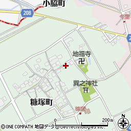 滋賀県東近江市糠塚町118周辺の地図